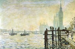 Peinture sur toile de Monet Pont De Wesminster A Londres reproduction peinte à la main
