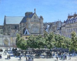 Peinture sur toile de Monet Saint Germain En Auxerrois reproduction peinte à la main