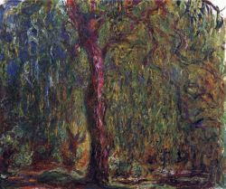 Peinture sur toile de Monet Saule Pleureur reproduction peinte à la main