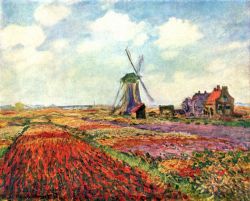 Peinture sur toile de Monet Tulipes De Hollande reproduction peinte à la main