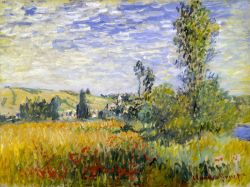 Peinture sur toile de Monet Vetheuil reproduction peinte à la main
