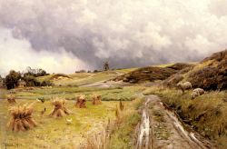 Monsted A Pastoral Landscape After A Storm reproduction peinte à la main