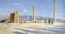 Monsted Athenian Ruins reproduction peinte à la main