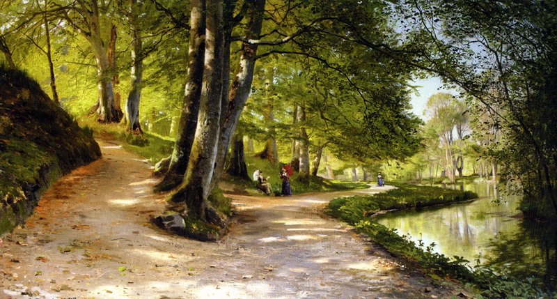 Monsted Den Rode Paraply The Red Umbrella 1888