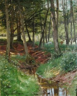 Monsted Landscape With Deer reproduction peinte à la main