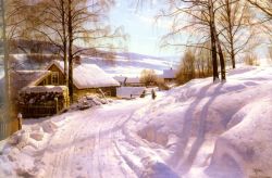 Monsted On The Snowy Path reproduction peinte à la main