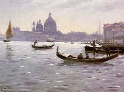 Monsted On The Venetian Lagoon reproduction peinte à la main