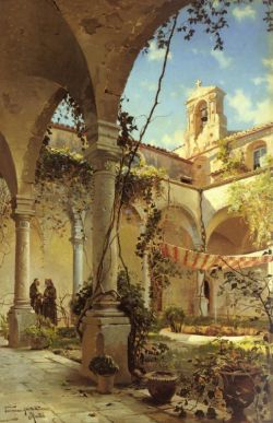 Monsted The Cloister Taormina reproduction peinte à la main