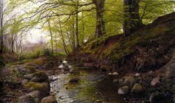 Monsted Vandlob I Skoven Stream In The Woods 1905 reproduction peinte à la main