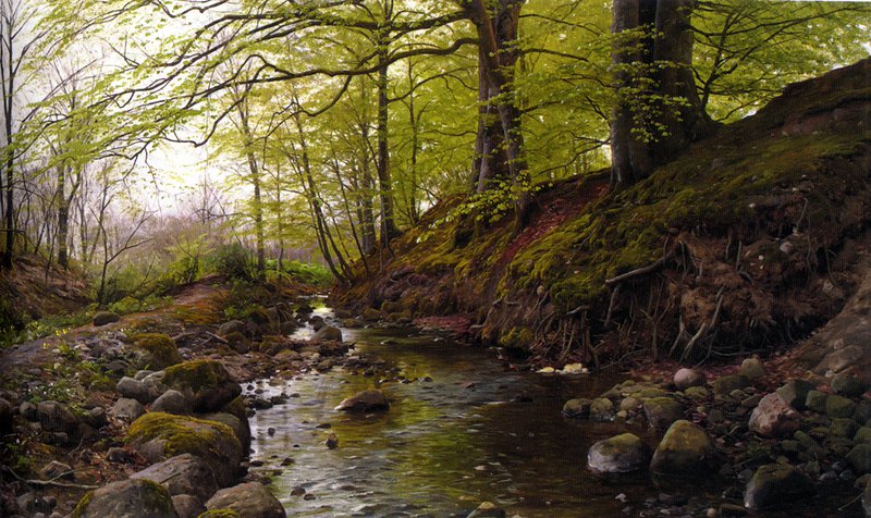 Monsted Vandlob I Skoven Stream In The Woods 1905