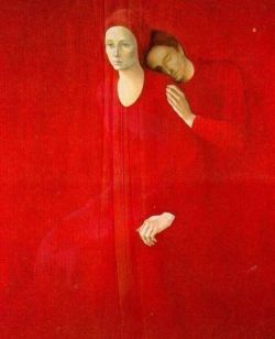 Montserrat Gudiol Lovers C.1970 reproduction peinte à la main