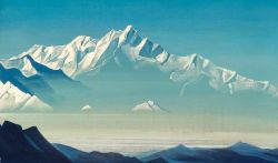Peinture sur toile de Mount-of-five-treasures-two-worlds-1933 reproduction peinte à la main