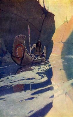 Peinture sur toile de N.c. Wyeth Painting Of Native American reproduction peinte à la main
