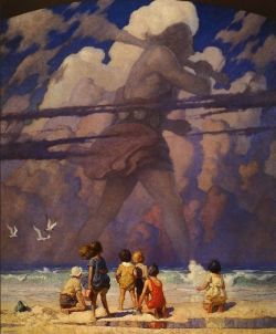 N.c Wyeth The Giant 1923 reproduction peinte à la main
