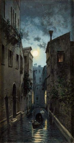 Natale Gavagnin Nocturne Venice reproduction peinte à la main