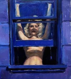 Natalia Fabia Blue Window reproduction peinte à la main