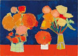 Peinture sur toile de Nicolas De Stael Deux Vases De Fleurs reproduction peinte à la main