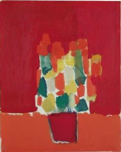 Peinture sur toile de Nicolas De Stael Fleurs Rouges reproduction peinte à la main