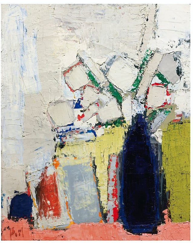 Nicolas De Stael Fleurs Sur Une Table Couleur Saumon 1953