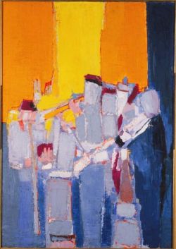 Peinture sur toile de Nicolas De Stael Musicians 1953 reproduction peinte à la main