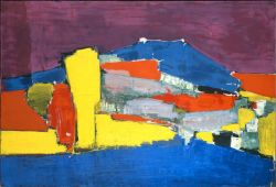 Peinture sur toile de Nicolas De Stael Paysage De Sicile 2 reproduction peinte à la main
