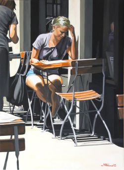 Nicolas Odinet At The Cafe reproduction peinte à la main