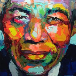 Peinture sur toile de Nielly Mandela reproduction peinte à la main