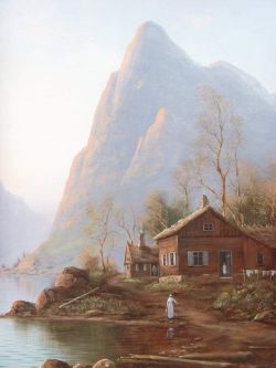 Nils Hans Christiansen In The Middle Od Fjords 1889 reproduction peinte à la main