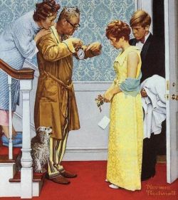 Peinture sur toile de Norman Rockwell Late reproduction peinte à la main