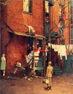 Peinture sur toile de Norman Rockwell The Homecoming reproduction peinte à la main