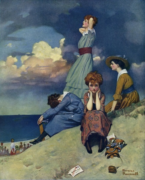 Norman Rockwell Till The Boys Come Home 1918