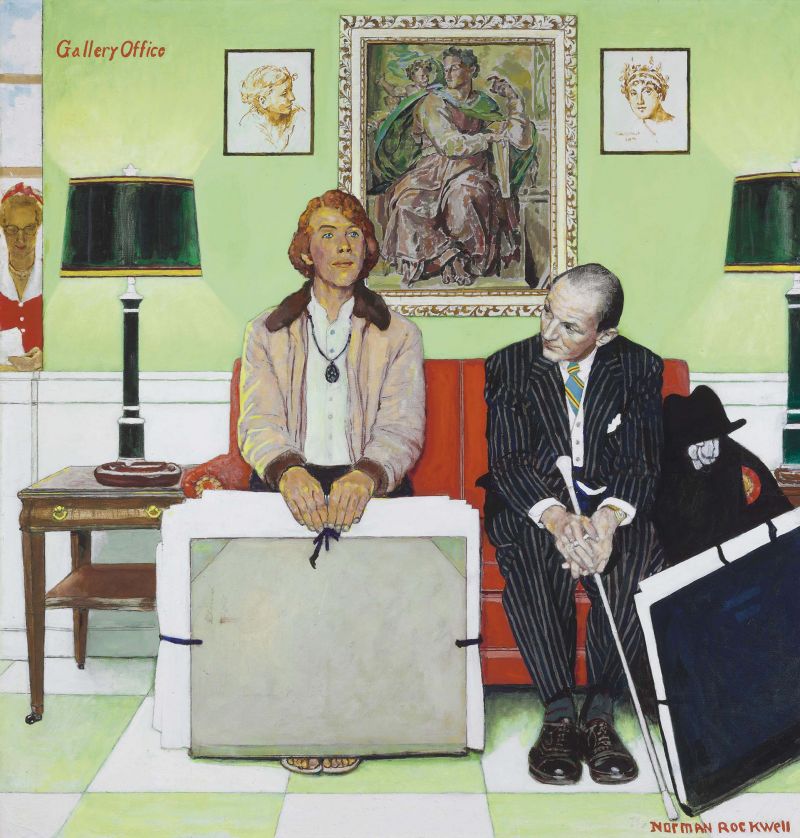 Norman Rockwell Waiting For The Art Editor