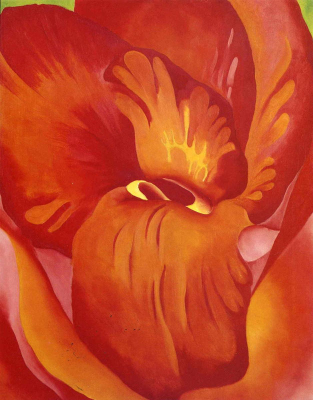 O'Keeffe, Canna rouge et orange - 1922
