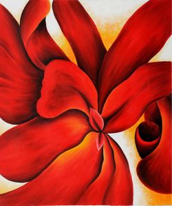O'Keeffe, Cannas rouges reproduction peinte à la main