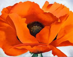 O'Keeffe, Coquelicot rouge - 1927 reproduction peinte à la main