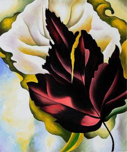 O'Keeffe, Motifs de feuilles reproduction peinte à la main