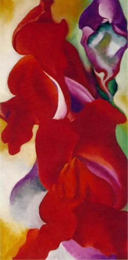 O'Keeffe, Mufliers rouges reproduction peinte à la main