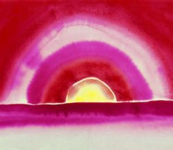 O'Keeffe, Soleil levant reproduction peinte à la main