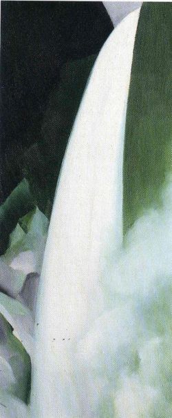 O'Keeffe, Vert et blanc reproduction peinte à la main