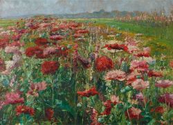 Olga Wisinger-Florian, Blooming Poppies, ca. 1895-1900 reproduction peinte à la main