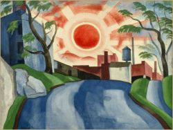 Oscar Bluemner Sunset 1925 reproduction peinte à la main