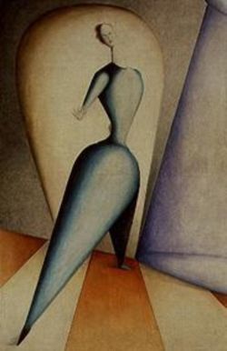 Oskar Schlemmer Dancer The Gesture 1922 reproduction peinte à la main