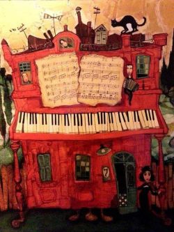 Otar Imerlishvili Piano reproduction peinte à la main