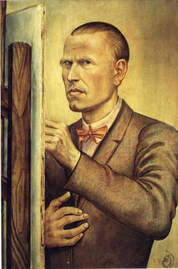 Otto Dix Self Portrait With Easel 1926 reproduction peinte à la main