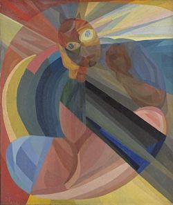 Otto Freundlich, La mère - 1921 reproduction peinte à la main