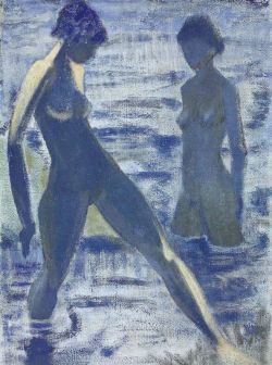 Otto Mueller. Bathers reproduction peinte à la main