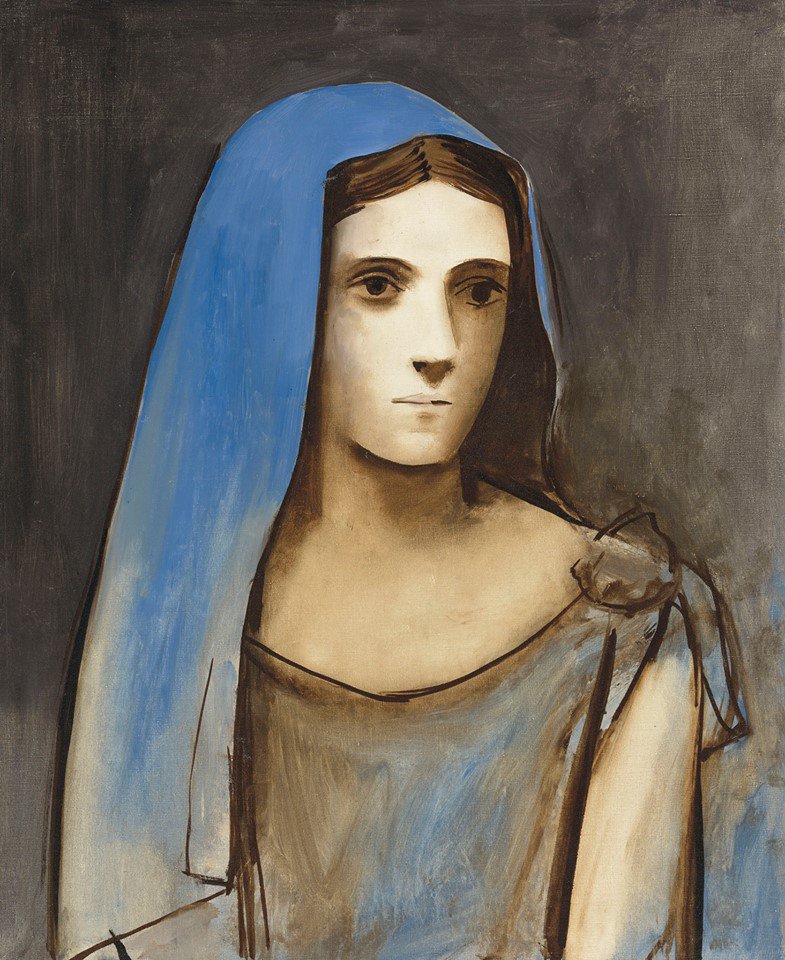 Pablo Picasso Buste De Femme Au Voile Bleu 1924