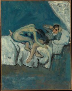 Peinture sur toile de Pablo Picasso Erotic Scene La Douceur 1903 reproduction peinte à la main