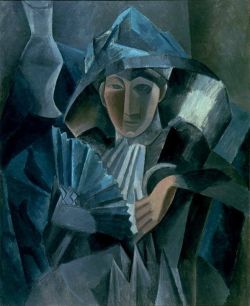 Peinture sur toile de Pablo Picasso, Femme à l'éventail, 1909 reproduction peinte à la main