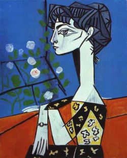Peinture sur toile de Pablo Picasso Jacqueline With Flowers 1954 reproduction peinte à la main